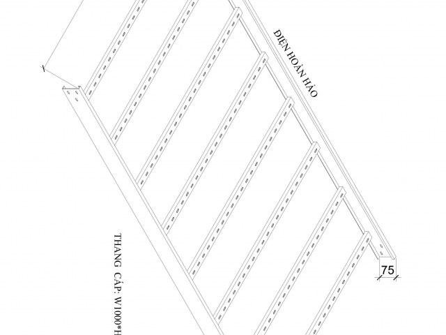 Thang cáp W1000 H75